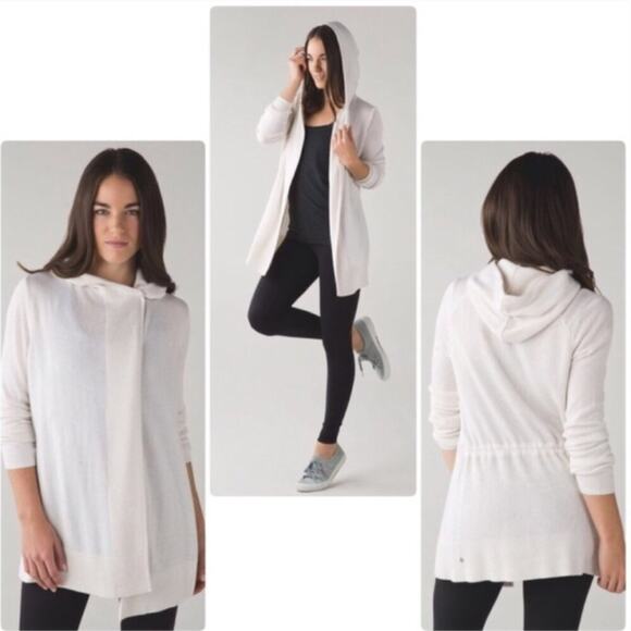 Lululemon Heathered White Peace of Mind Wrap Size 6 - Picture 1 of 9